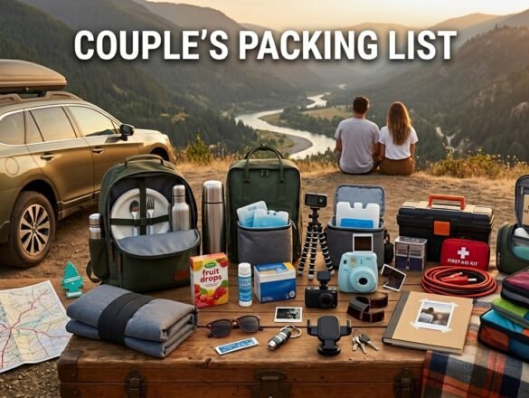 Romantic roadtrip packing list